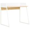 VidaXL White and Oak Desk 90x60x88 Cm 20265