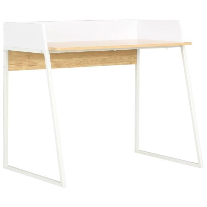 VidaXL White and Oak Desk 90x60x88 Cm 20265