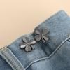 1/10Pair Required Button Adjust Waistline No Sewing Clothing Accessory Four Leaf DIY Adjustable Tightener Waist Buckle No Staple
