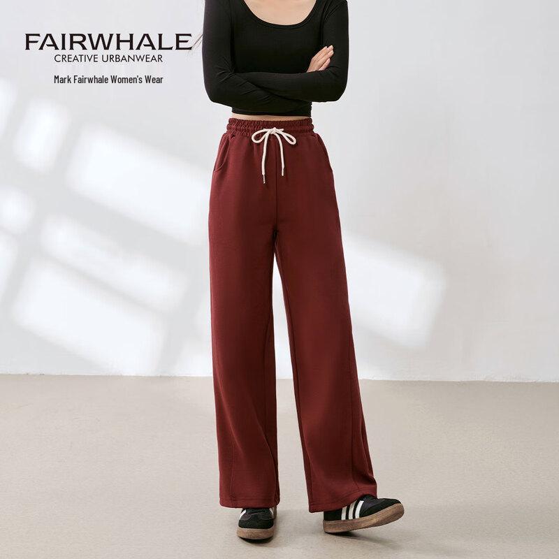Mark Fairwhale Women's High-Waist Straight-Leg Casual Sweatpants