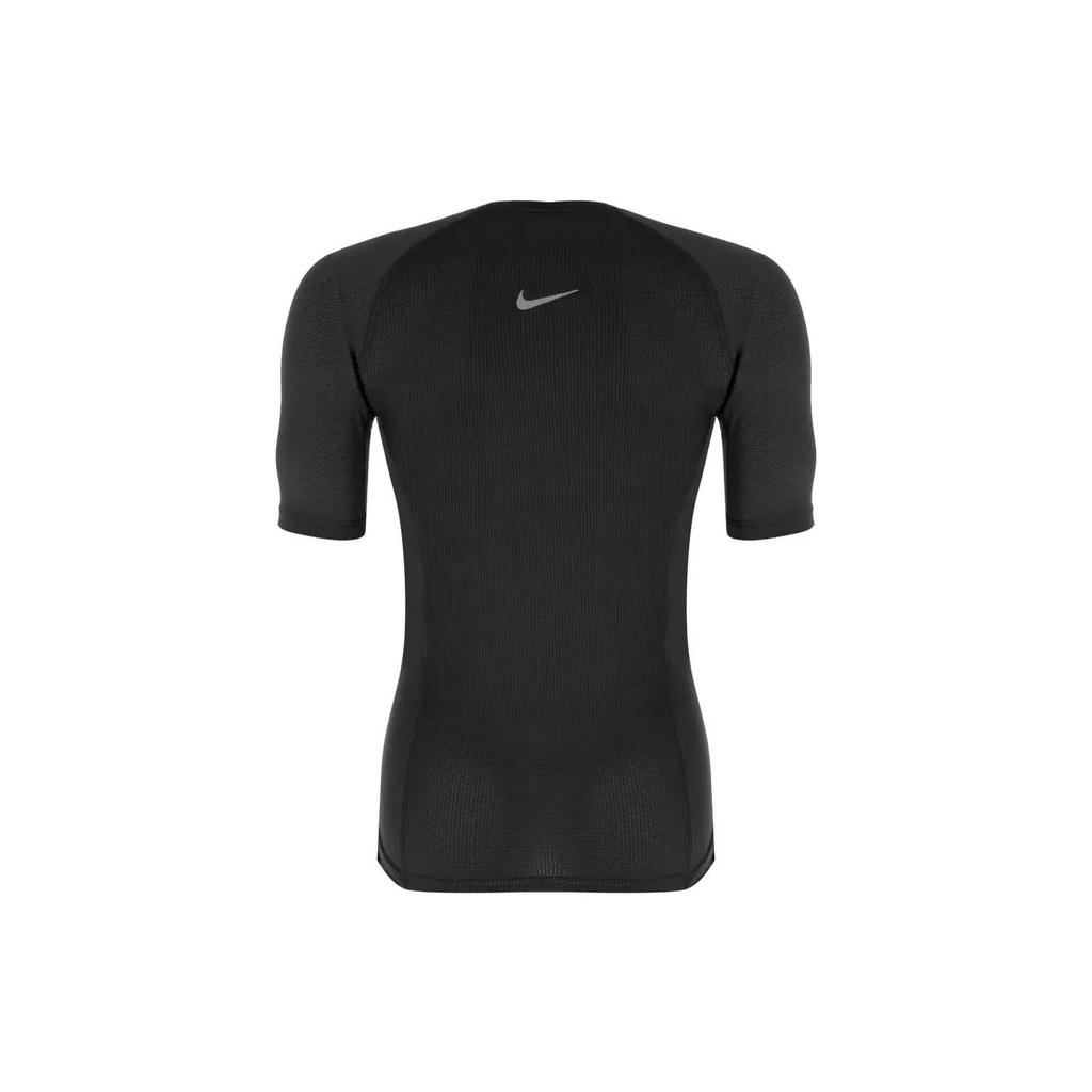 Nike T Shirts Men's Black V Neck Moderate Straight Fit (Unisex) T-Shirts 927210 010
