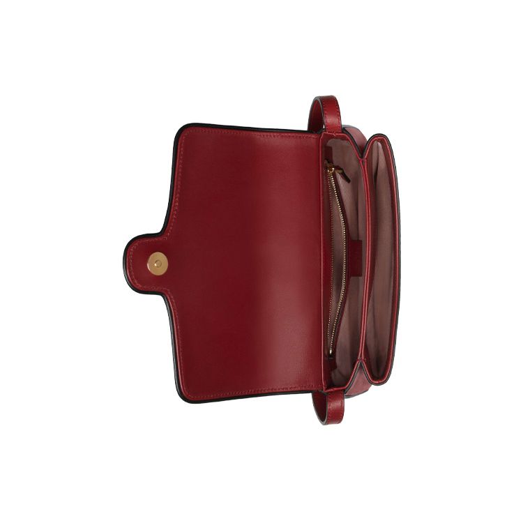 Gucci Arli Gold Logo Color Block Leather Shoulder Crossbody Bag Small Women bags Red Black 550129-0V1IG-6663