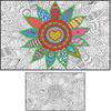 Mandala Coloring Poster for Adults and Kids - Large Wall Coloring Poster for Classroom Office Family - Giant Coloring Posters Collaborative - Big