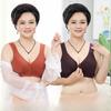Middle-aged and Elderly Underwear Light Front Buckle Thin Section Mom Soft Cotton Ladies Undershirt Type Without Steel Ring Big Yards Comfortable Bra
