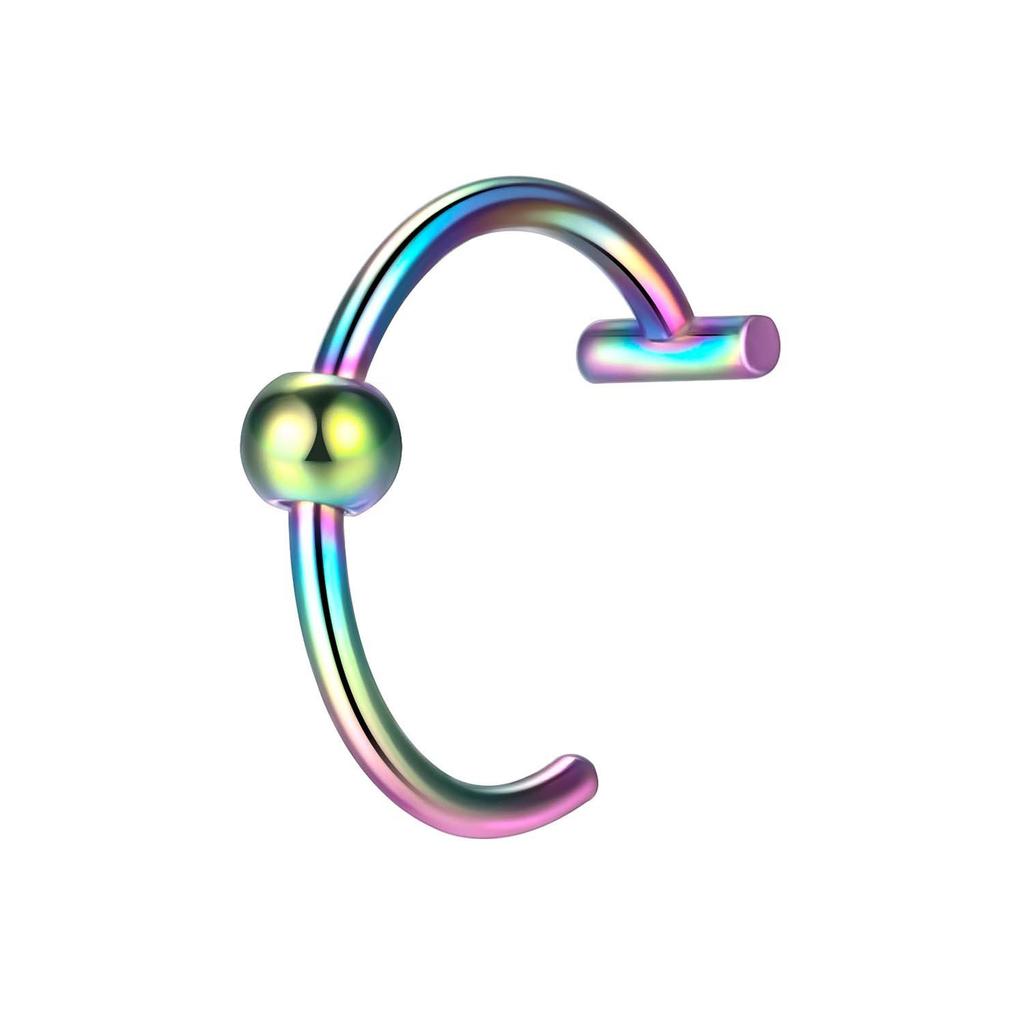 1 шт., поддельное кольцо в носу из нержавеющей стали, кольца для перегородки, C-клипса, кольцо для губ, серьги, искусственный пирсинг носа, женские украшения для тела, без пирсинга