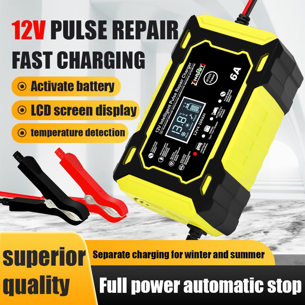 Трансграничное 12V6A Интеллектуальное Импульсное Зарядное Устройство и Ремонт для Свинцово-Кислотных Аккумуляторов Автомобилей/Мотоциклов