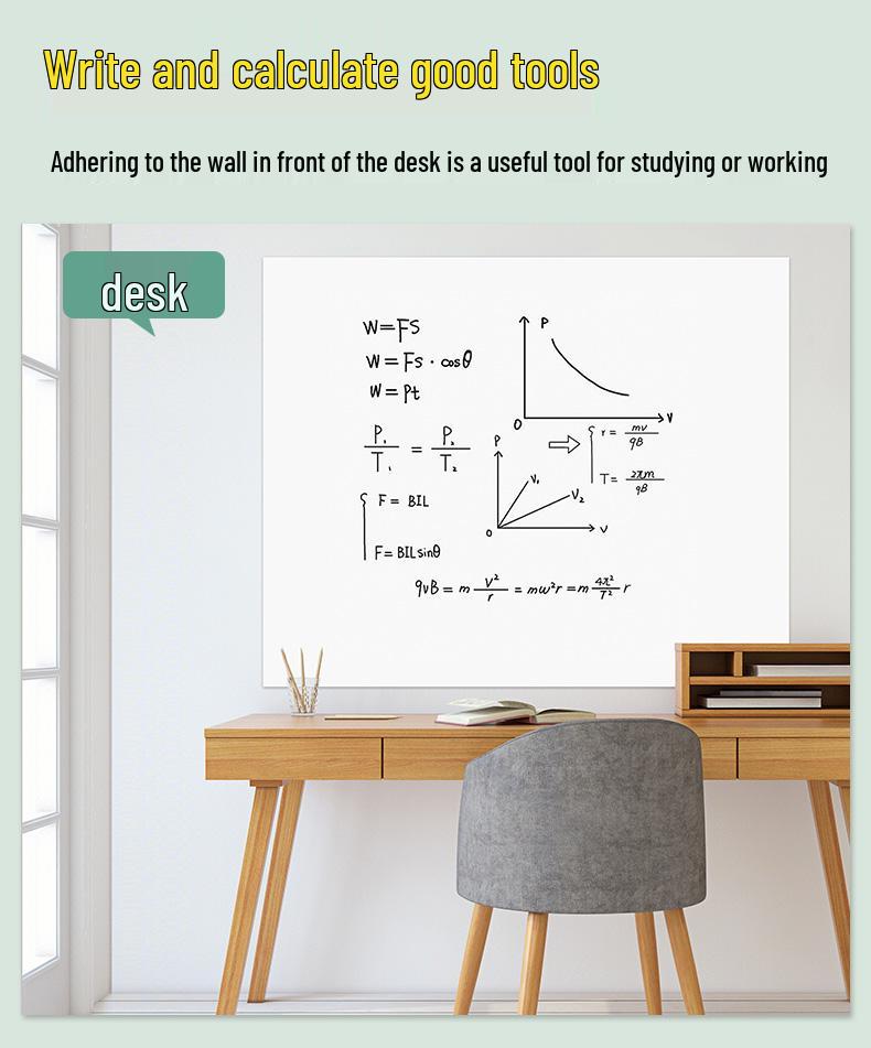 Removable Erasable Whiteboard Wall Sticker - Perfect for Graffiti or Writing in Kids' Rooms or Bedrooms.