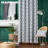 1PC NAPEARL Chinese Style White Tassel Plum Blossom Printed Semi Blackout Curtains and Partition Curtains for Small Windows Balcony Home Decor