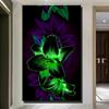 Large Diamond Painting Green And Black Lily Diamond Mosaic Art Full Embroidery Rhinestones Picture Cross Stitch Flower S255