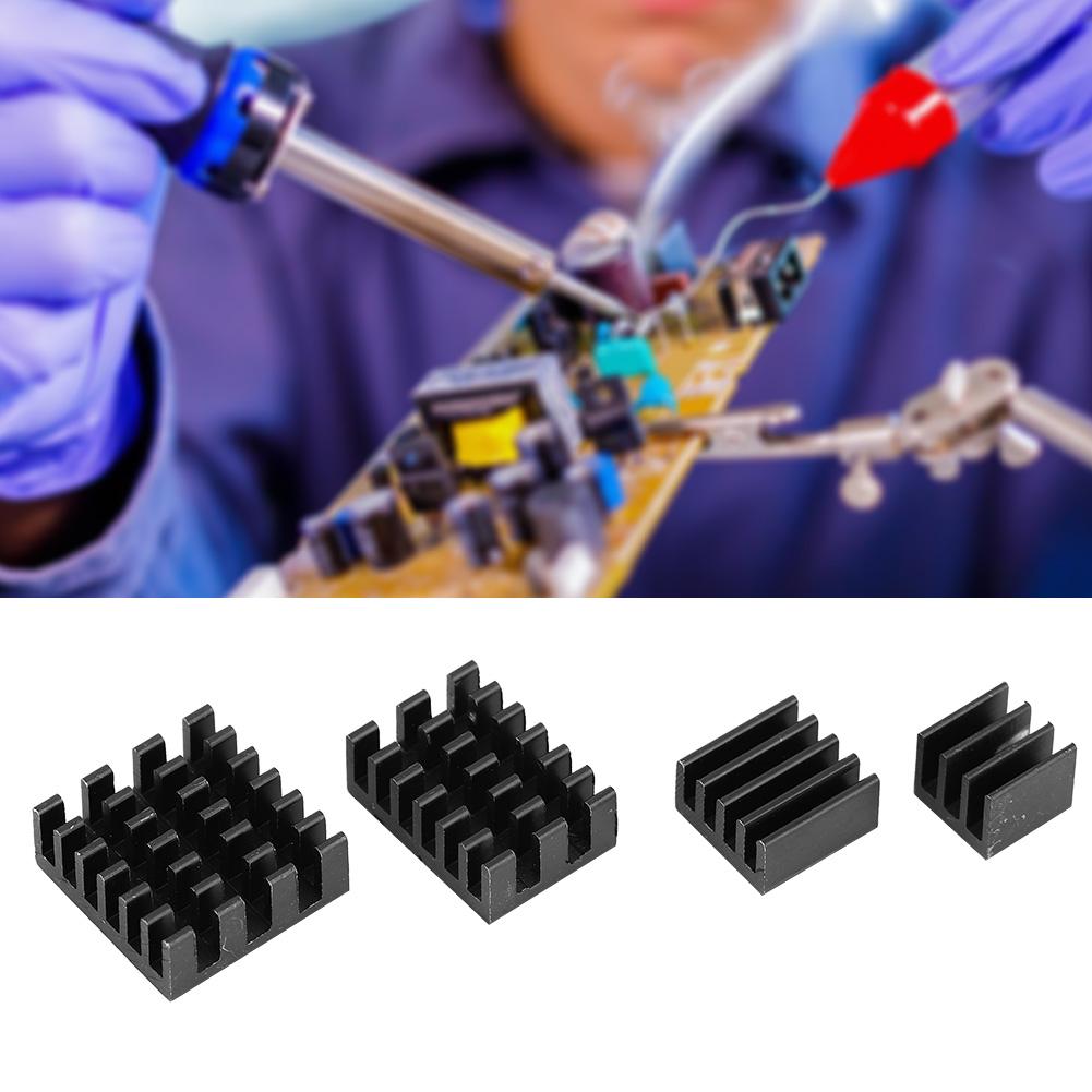 20 шт. Черный алюминиевый радиатор для процессора с клеем для Raspberry Pi 234 3b 4B