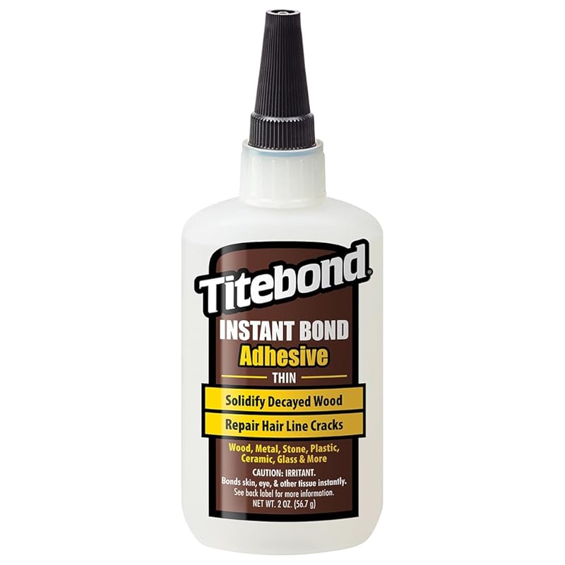 Titebond Instant Bond Thick Adhesive, 8-second Bond, Home Repair, Woodworking, Crafts, Moldings, Picture Frames, 4 Oz. 6222