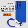 Wrist Strap Liquid Silicone Phone Case For Samsung Galaxy S24 S23 S22 S25 Ultra Plus A54 A53 A52 A55 5G Lanyard Original Cover