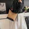 2025 Summer New Korean Woven Bag Simple Versatile Shoulder Bag Large Capacity Underarm Bag Fashion Trend Bucket Bag