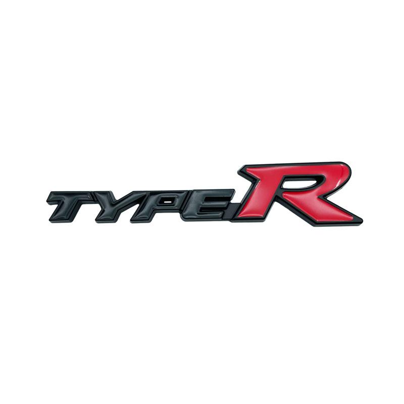 3D Metal Car StickerType R Typer Logo Front Grille Emblem Trunk Rear Stickers Badge For Honda TYPER Civic XR-V HR-V Accord
