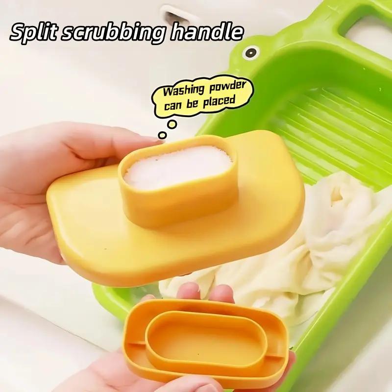 Мультяшный крокодил Стиральная доска Утолщенная Ручная стирка Прачечные доски Стиральная доска для грязной одежды с Мыльницей Дизайн для Стирки Нижнего белья