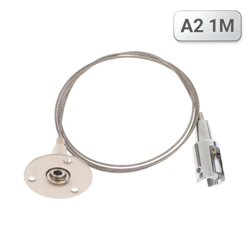 Stainless Steel Wire Rope Kit Easy Install Rust Free for Hanging Acrylic Sign Advertising Board Ceiling Gallery Display