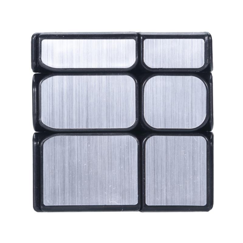 Головоломка Щетка Наклейка Черный Фон Ветряная Мельница 3x3 Зеркальный Кубик Рубика Серебристый