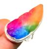 Rainbow Solar Quartz Gemstone 925 Silver Plated Jewelry Ring Size 7