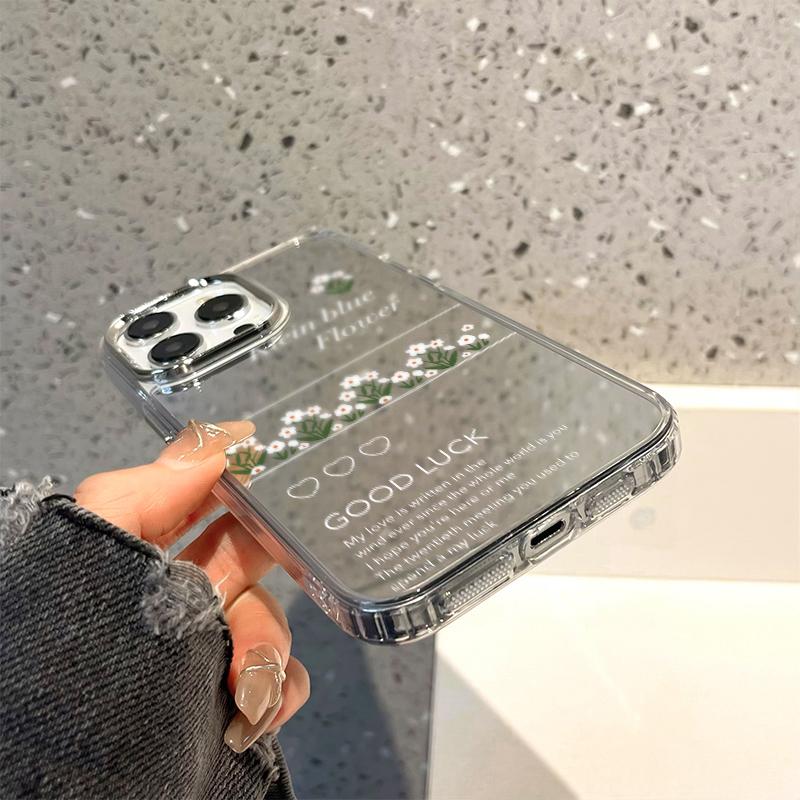 Чехлы для мобильных телефонов iPhone 11 13 XR 15 Pro Max 12 14 Pro Max Чехол iPhone 16 XS Max Зеркальный защитный чехол Зеркальный Изысканный мультяшный водонепроницаемый