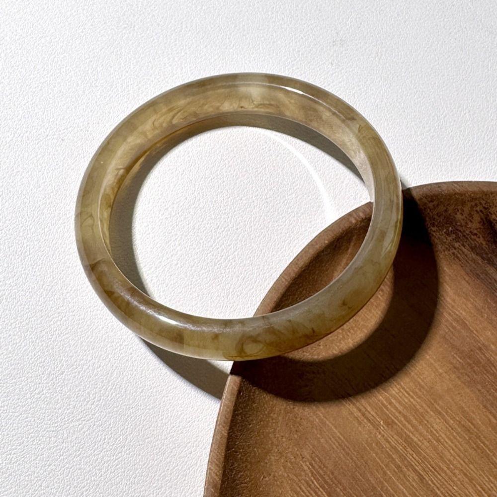 Bohemian Circular Geometric Bracelet Europe American Style Retro Hand Ring Resin Bangle Girls