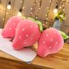 1pc 22cm Pink Strawberry Soft Plush Food Fruits Toy Down Cotton Stuffed Strawberries Plants Plushie Decor Kids Gift