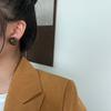 Кофейные серьги-крючки из смолы с леопардовым принтом, ретро-серьги в стиле Майллард, простые нишевые серьги для женщин