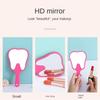 High Definition Handheld Mirror Tooth Shaped Dental Mirrors Universal Makeup Mirror  Gift