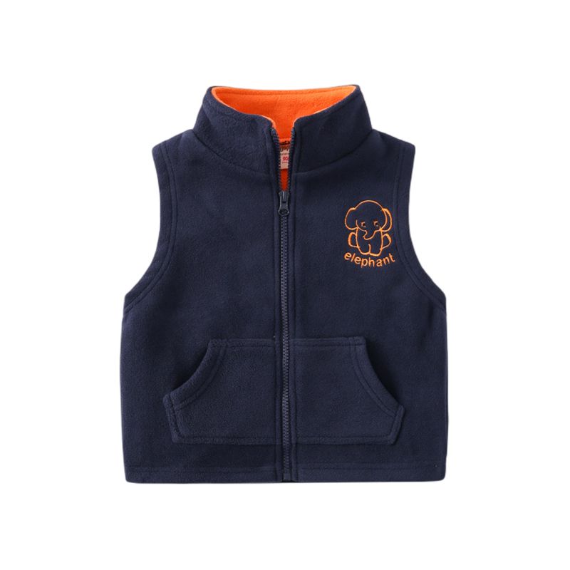 Elephant Cartoon Fleece Autumn and Winter Children's Vest