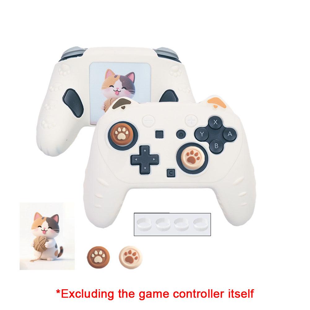 Cat Paw Silicone Soft Shell Gamepad Sticker Skin For Switch 2 Pro/NS2 Pro Game Controller Case Thumb Stick Grip Cap Cover