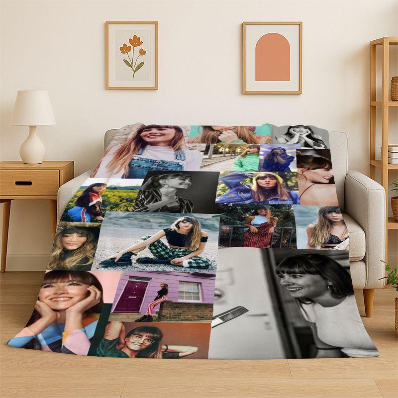 Fashion Aitana Spanish Singer Flannel Blanket Soft Warm Throw Blanket for Bedroom Living Room Bed Travel Camping Picnic Gift