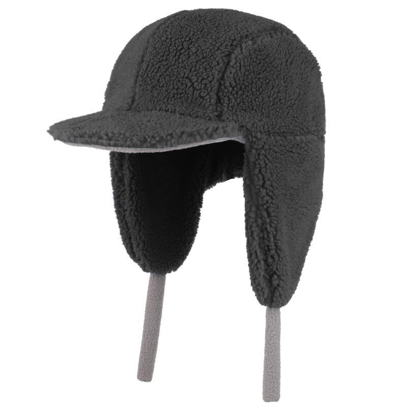 Детская зимняя теплая защита лица флисовая утолщенная холодная шапка с защитой ушей из овечьей шерсти