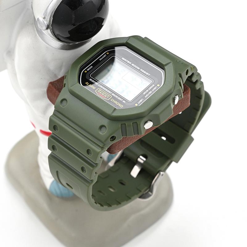Strap With Case for Casio G-Shock DW-5600 DW-5000 GW-M5610 GLX-5600 Men Women Replacement Rubber Resin Shell Watch Band Bracelet