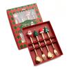 Stainless Steel Spoon Creative Christmas Tree Coffee Mixing Spoon Dessert Fruit Fork Spoon Fork Cutlery Gifts from Santa Claus