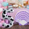 Воздушный шар с номером коровы, большой удобный складной детский день рождения, черно-белый узор, номер коровы