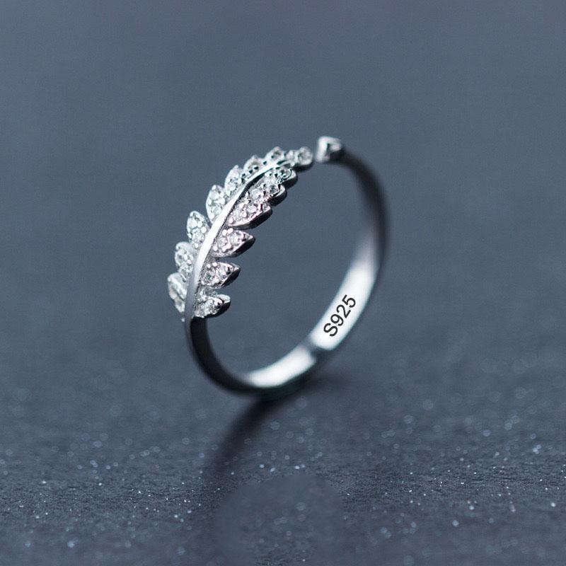 925 Sterling Silver Rings for Women Couple Minimalist Handmade Simple Zircon CZ Ring Party Jewelry Gift Prevent Allergy