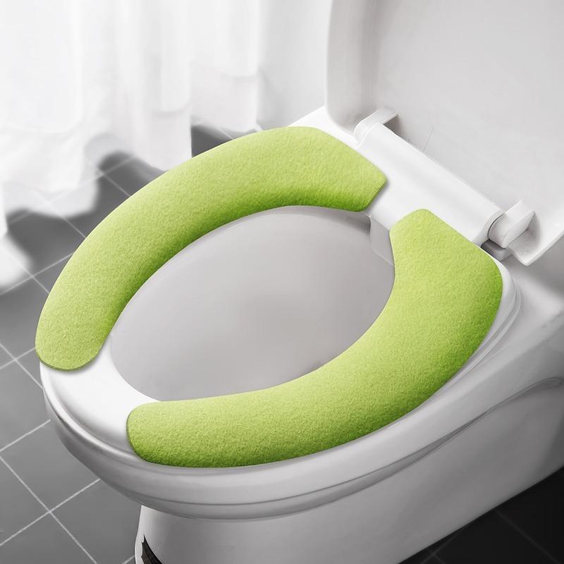 1 Pair Toilet Seat Cushion Universal Toilet Cover Self-adhesive Toilet Seat Cover Pad KTY
