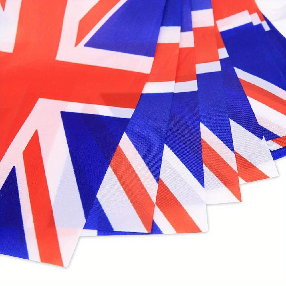 10m (32.8ft) 30 Flags UK British Flag String Flag Pennant Decoration Hanging Flag Pull Flag National Day Garden Decoration