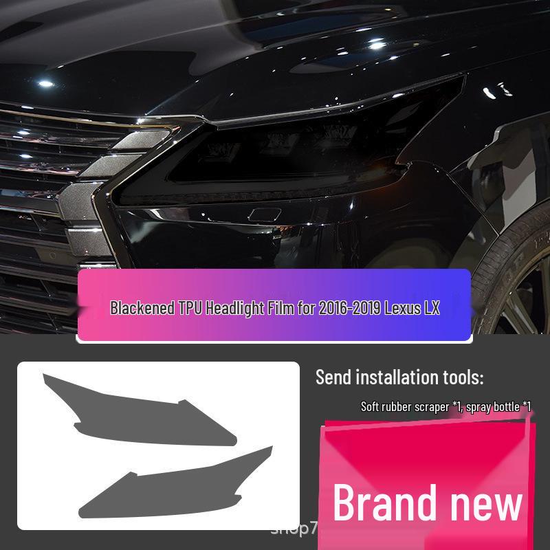 Lexus LX570 Headlight Film – Transparent Smoked Light-Control Protective Film