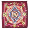 Carree90 Scarf Parmi Les Fleurs Je Compte Les Heures Time Spent In the Flowers Red/multicolor Silk Women Used