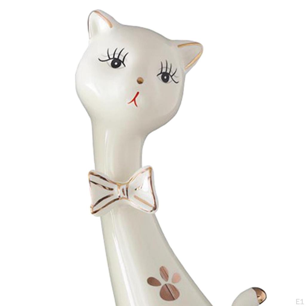 Парные скульптуры кошек, декоративные для книжных полок, прикроватных тумбочек, стола, топперов для торта, статуй