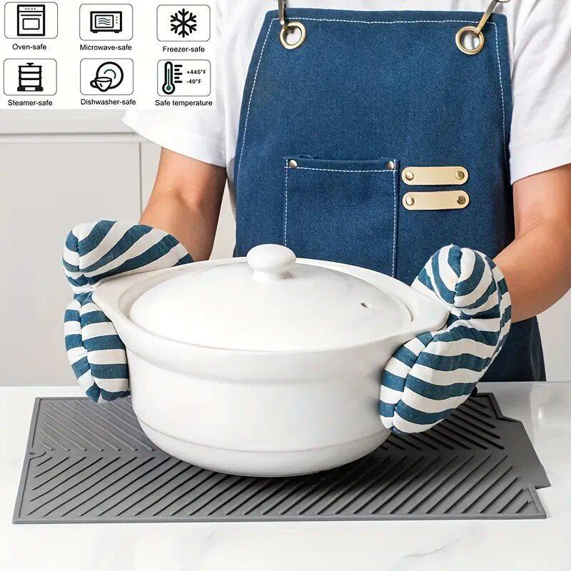 Silicone Sink Mat: Heat-Resistant Drying Rack for Dishes, Fruits, and Vegetables