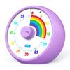 60 Minute Visual Timer for Countdown Timer for Classroom Desk Timer for Time Manager Tool for Kids with Rainbow Pattern Kids, & Kitchen, Study,