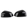 1Pair Side Rearview Mirror Cover Gloss Black Stylish Colorfast Lightweight Door Mirror Cover Caps
