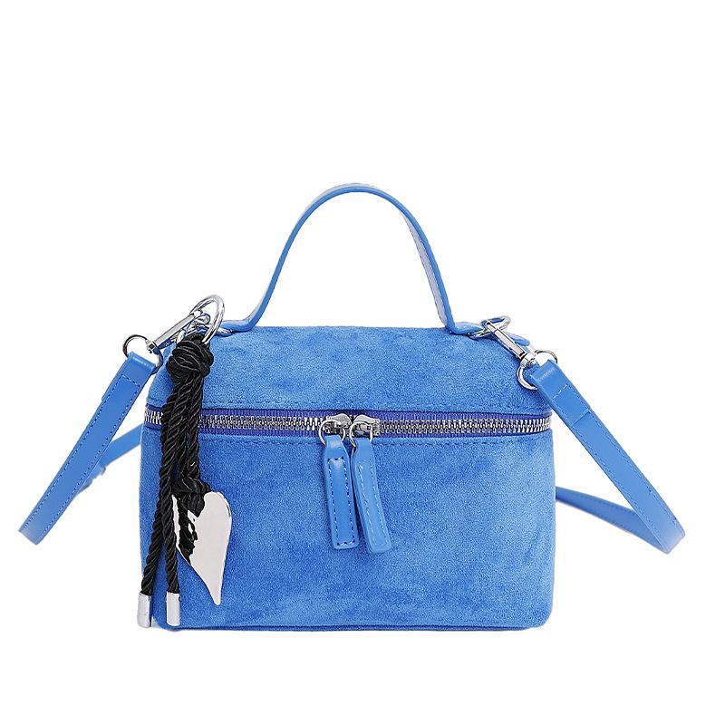 Retro Faux Suede Women Handbags Small Box Designer Bags for Women Shoulder Bag Autumn and Winter Crossbody Bags Clutch Tote Chic