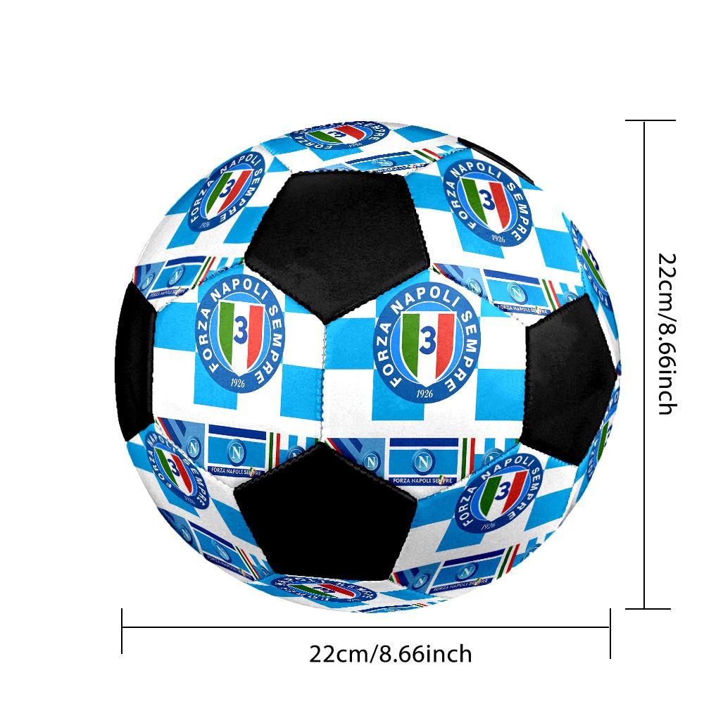 Футбольный мяч SSC Napoli Размер 5 Цветной Машинная строчка ПВХ Готов к соревнованиям Прочный Высокий отскок