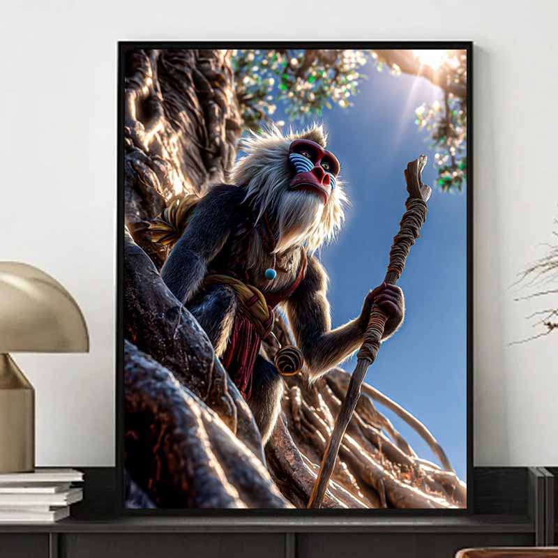 Disney 5D DIY Diamond Painting Lion King Raffichi Theme Illustration Cartoon Full Diamond Mosaic Diamond Painting Art Wall Decoration Craft Set