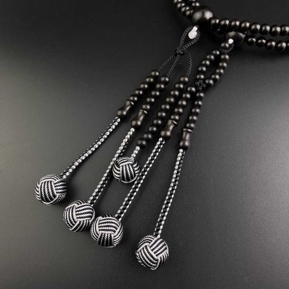 ЗАМЕЧАТЕЛЬНЫЕ ЧЕТКИ ЛОТОСА для мужчин и женщин секты Нитирэн Шаку 2 Шаку 0 8 Размеры Аутентичные Молитвенные Четки Эбеновые Двойные Молитвенные Четки 108 Бусин