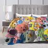 Pororos Cartoon Flannel Blankets Awesome Throw Blanket for Home 150*125cm Bedspreads,