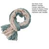 Ladies Shawl Scarf Color-Blocking Pleated Design Versatile Scarf Autumn Winter Outdoors Commuting Long Scarf