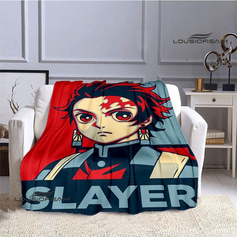 Demon SLAYER аниме с принтом Polyna Wild ремни бум одеяло плоские мягкие и удобные домашние дорожные кровати подарок на день рождения
